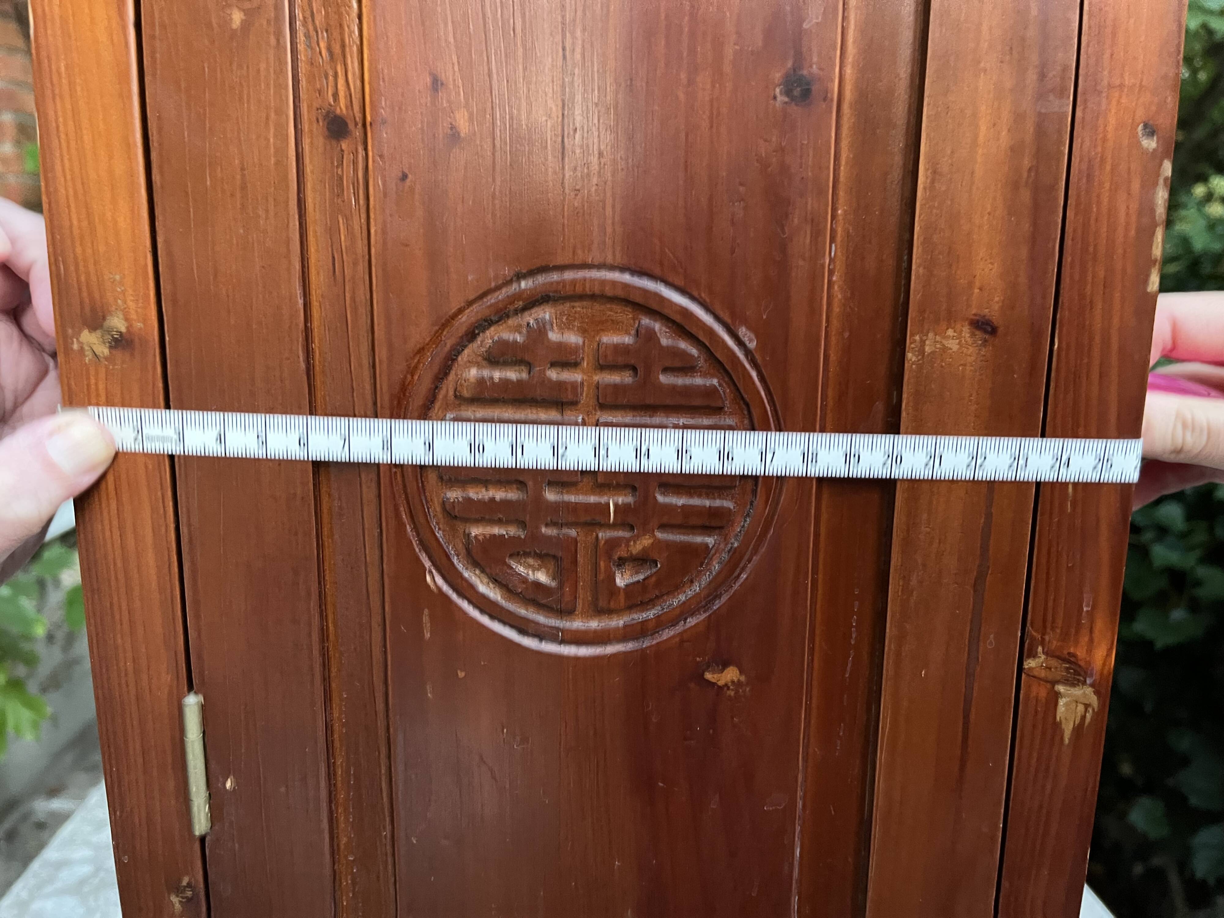 Pair of exotic wood storage columns - China