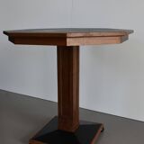 Antique octagonal oak table, 1920s