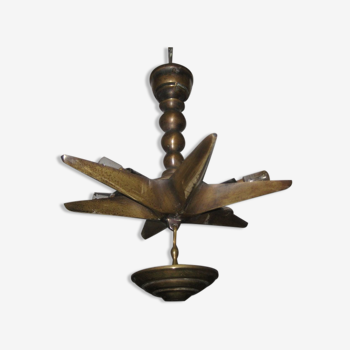 Old weathered bronze sabat lamp