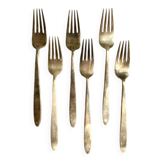 6 gilded bronze forks