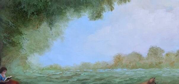 Landscape with sheep