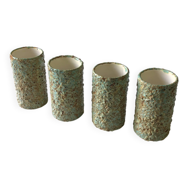 Mug vintage texture bleu glacier