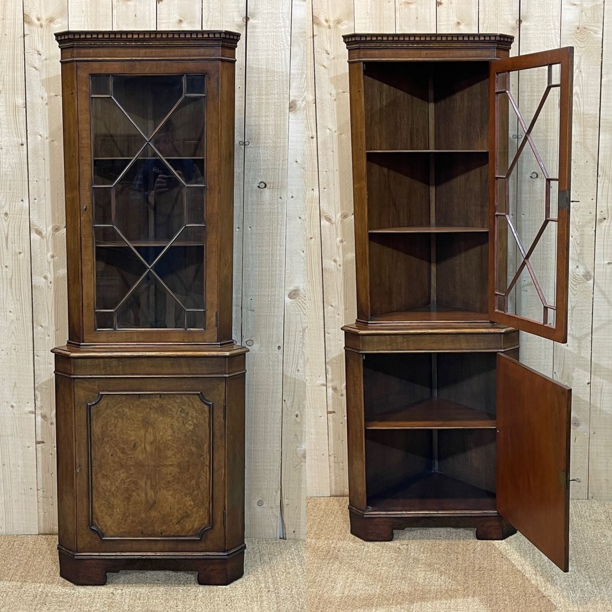 English walnut neckline from the 1950s