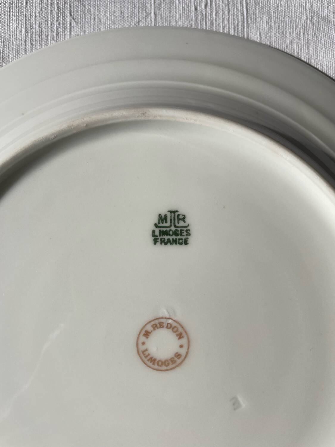 Lot de 11 petites assiettes fleuris, Théodore Haviland, Limoge.