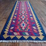 Handmade Persian Qashqai hallway rug 197x56cm
