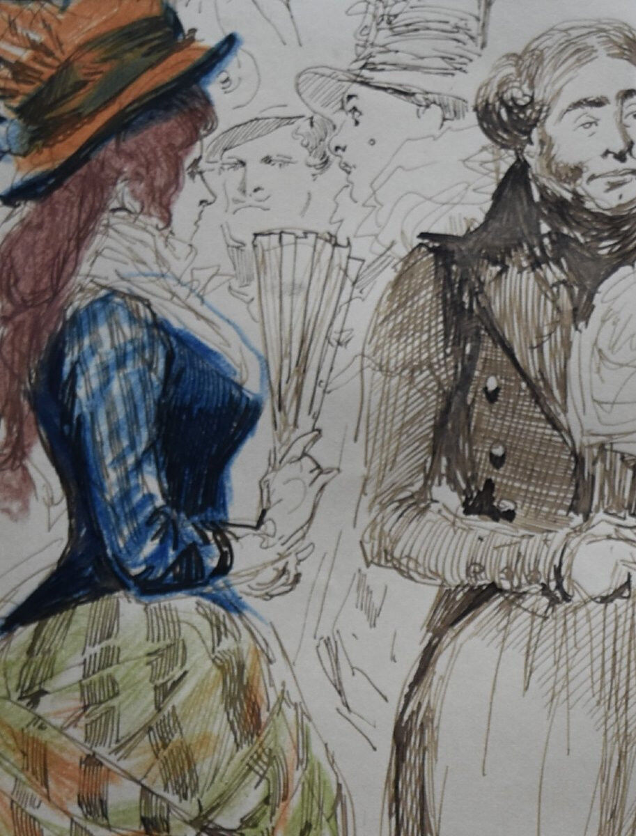 Edouard Detaille (1848-1912) Scène De Carnaval, Aquarelle Signée
