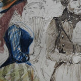 Edouard Detaille (1848-1912) Scène De Carnaval, Aquarelle Signée