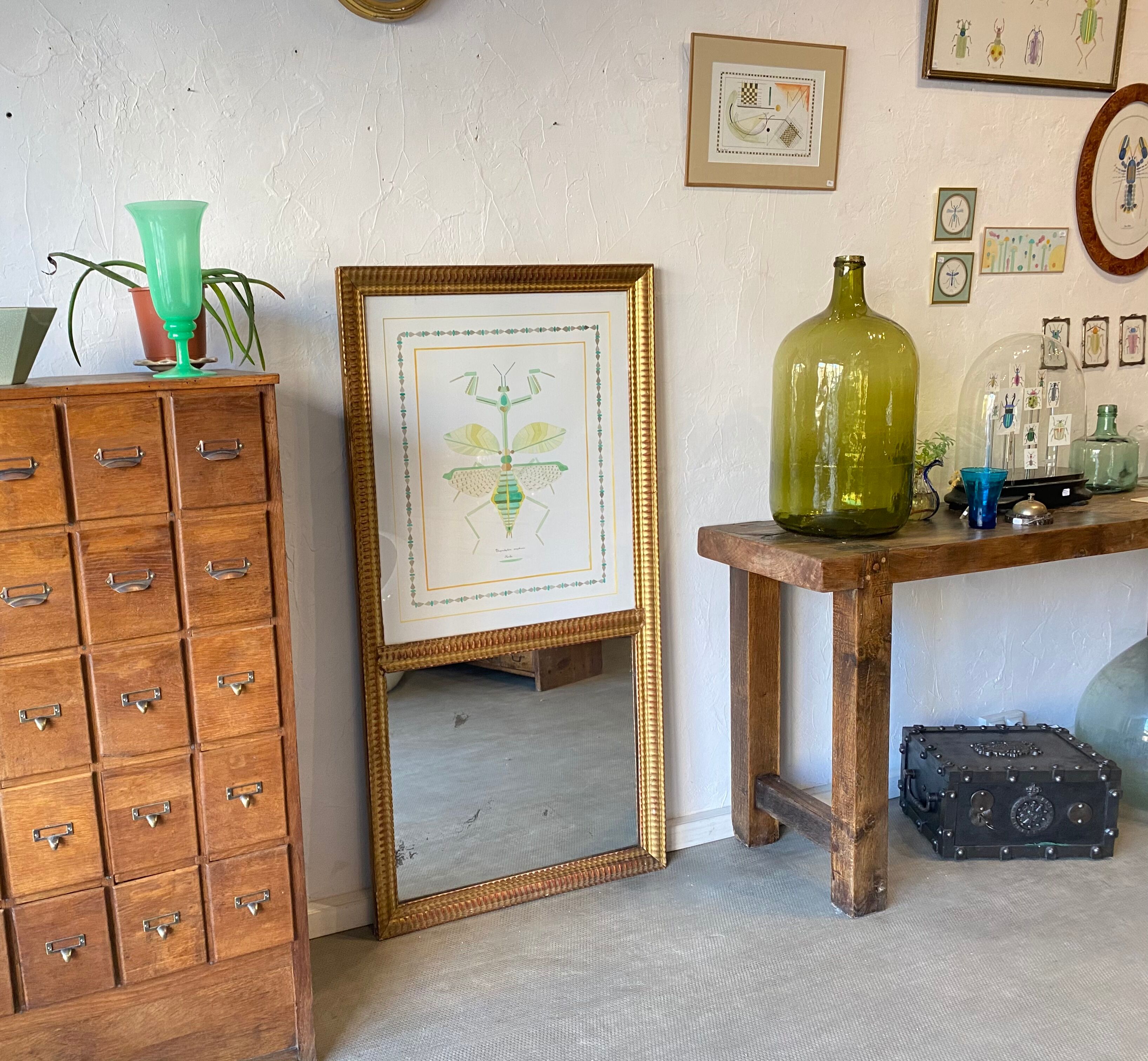 Trumeau old gilded mirror