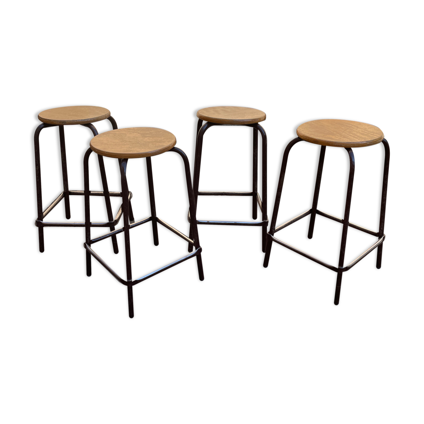 Set of 4 industrial stools
