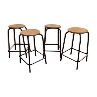 Set of 4 industrial stools