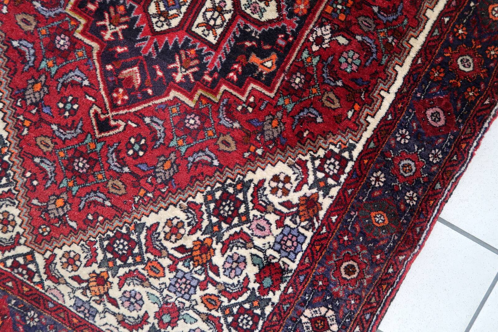 Tapis Bidjar Vintage Fait Main en Laine – 98 x 148 cm