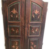 Ancienne double porte bois peint
