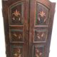 Old double door painted wood