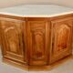 19th century walnut corner cupboard with Carrara marble top