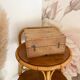 Antique solid oak chest - 31 x 26 x 15