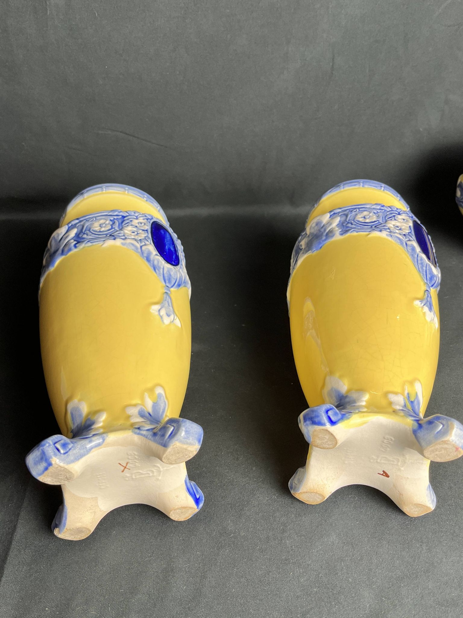 Art Nouveau 3-piece Fives Lille set by Bryun circa 1900