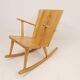 Mid-century rocking chair in pine, Göran Malmvall, Sweden, 1940s.