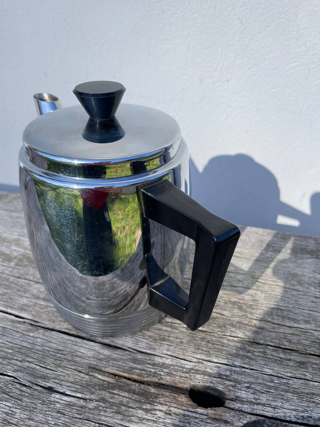 1970s stainless steel teapot