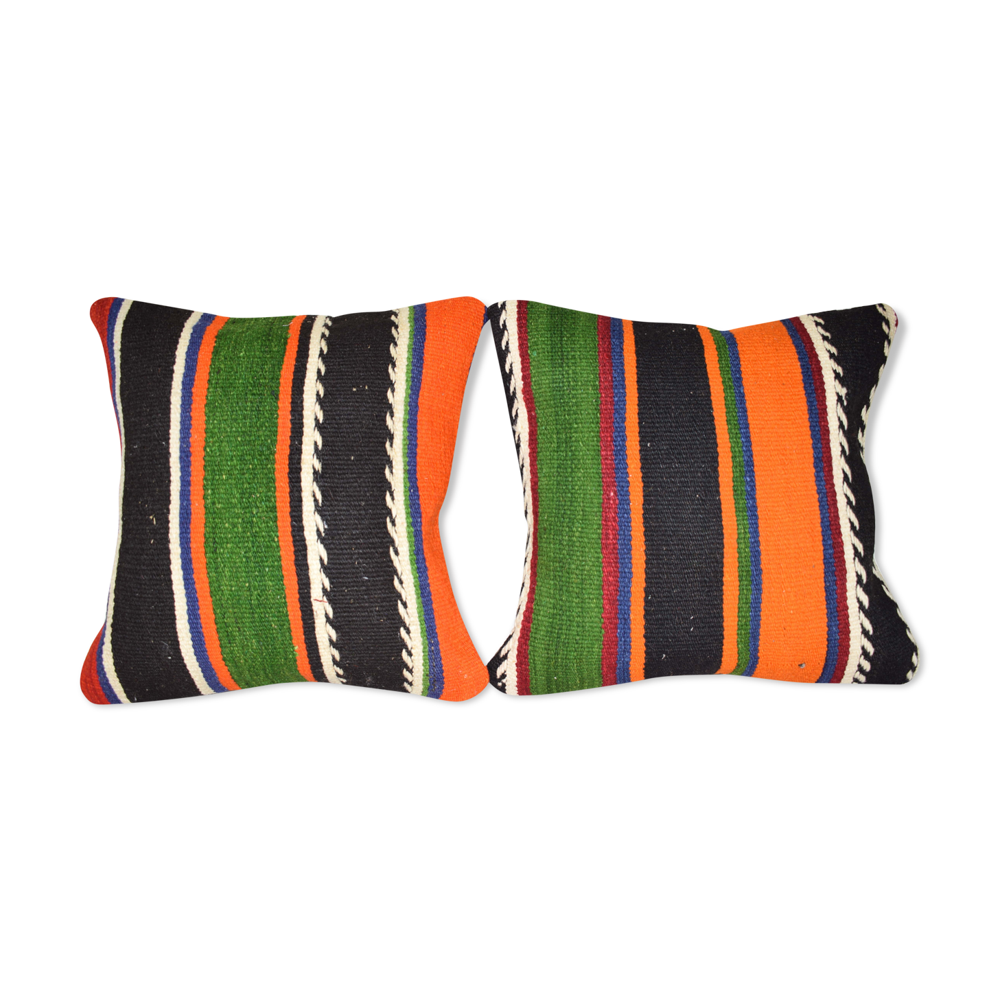Kilim cushion covers with Turkish stripes, set of 2