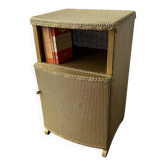 Mid-Century vintage woven rattan two‑tier bedside cabinetMid-Century vintag