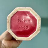 Lot de 2 vases art déco en céramique Rose de Digoin