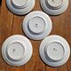 Set of 7 Flat Plates, Summer Model, Terre De Fer, Saint Amand