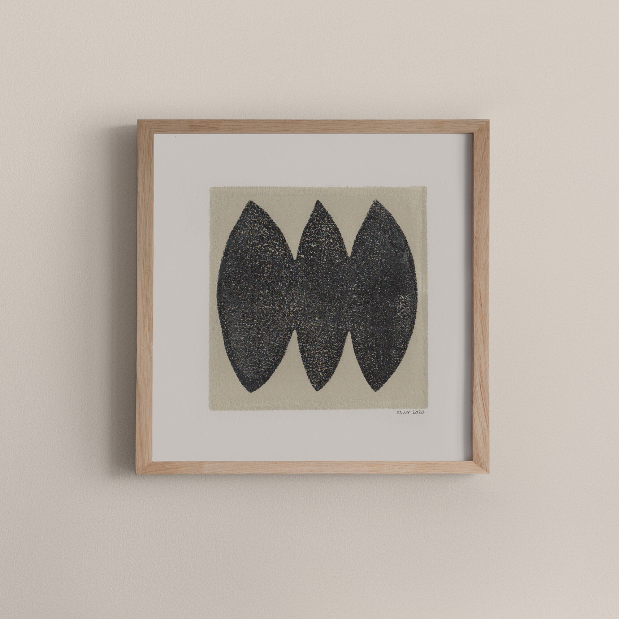 Painting on paper, Monotype dated and signed Illustration M143
