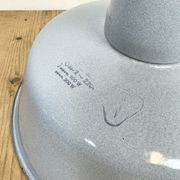 Industrial grey enamel factory pendant lamp, 1960s