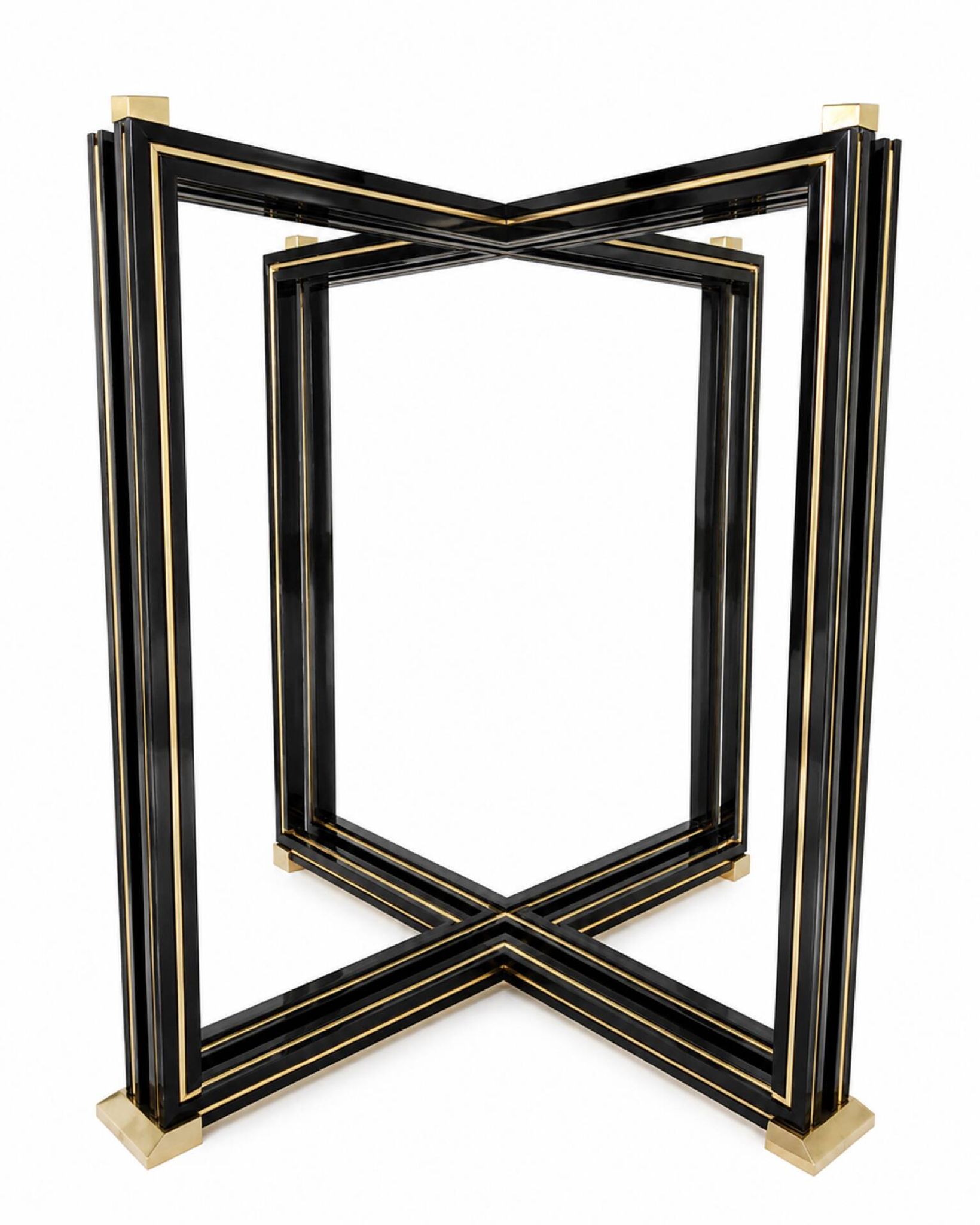 Ensemble Table et 4 chaises Pierre Vandel Paris — plateau verre