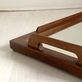 1930s wooden and mirror tray