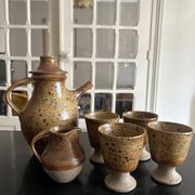tea or coffee service in stoneware by Charles Gaudry