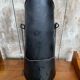 Antique black metal ash coal bucket vintage umbrella holder