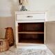 Buffet - bahut blanc ancien blanc patiné