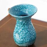 Fat lava turquoise vase, turquoise vase, Glacier enamels, blue vase, flower pot, collection