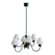 1960s vintage chandelier with opaline lampshade