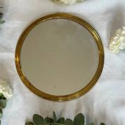 Plateau miroir doré vintage