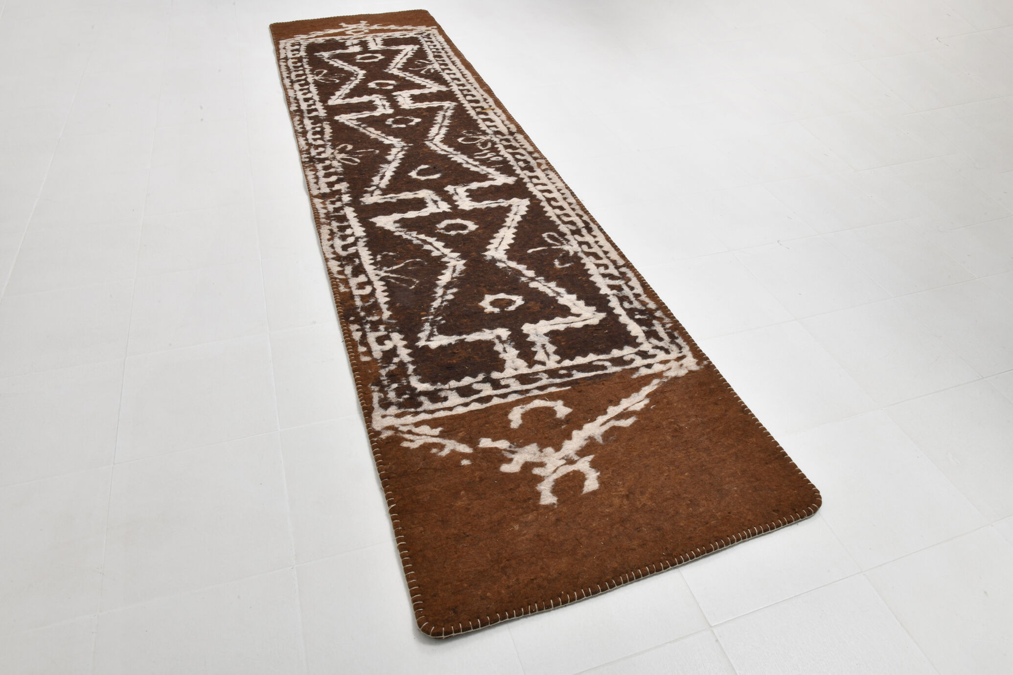 3x13 unique anatolian vintage runner rug,101x398cm