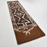 3x13 unique anatolian vintage runner rug,101x398cm