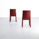 Postmodern Italian leather dining chairs