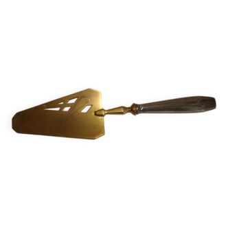 silver-plated pie server with silver handle, "Art Deco" period