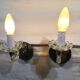 Pair of glass and mirror sconces