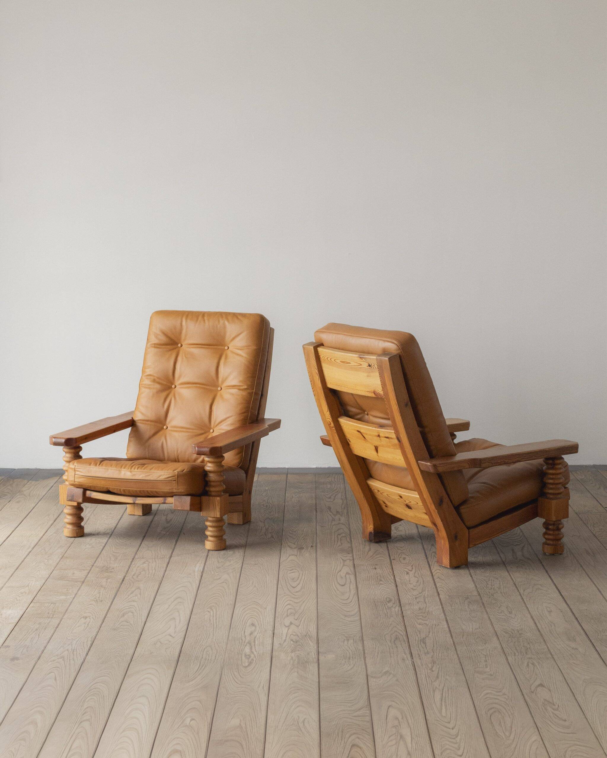 Paire de fauteuils de salon par Sven Larsson, conçus en 1970