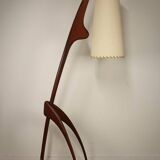 Rispal floor lamp known as "Praying Mantis" in teak, 1960