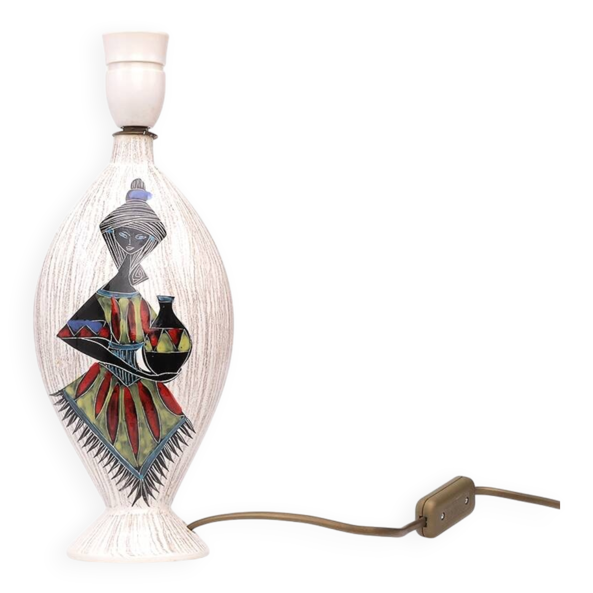 Sesto di Fiamma porcelain table lamp, Italy 1950s