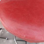 pair of high stools, leather, vintage, industrial
