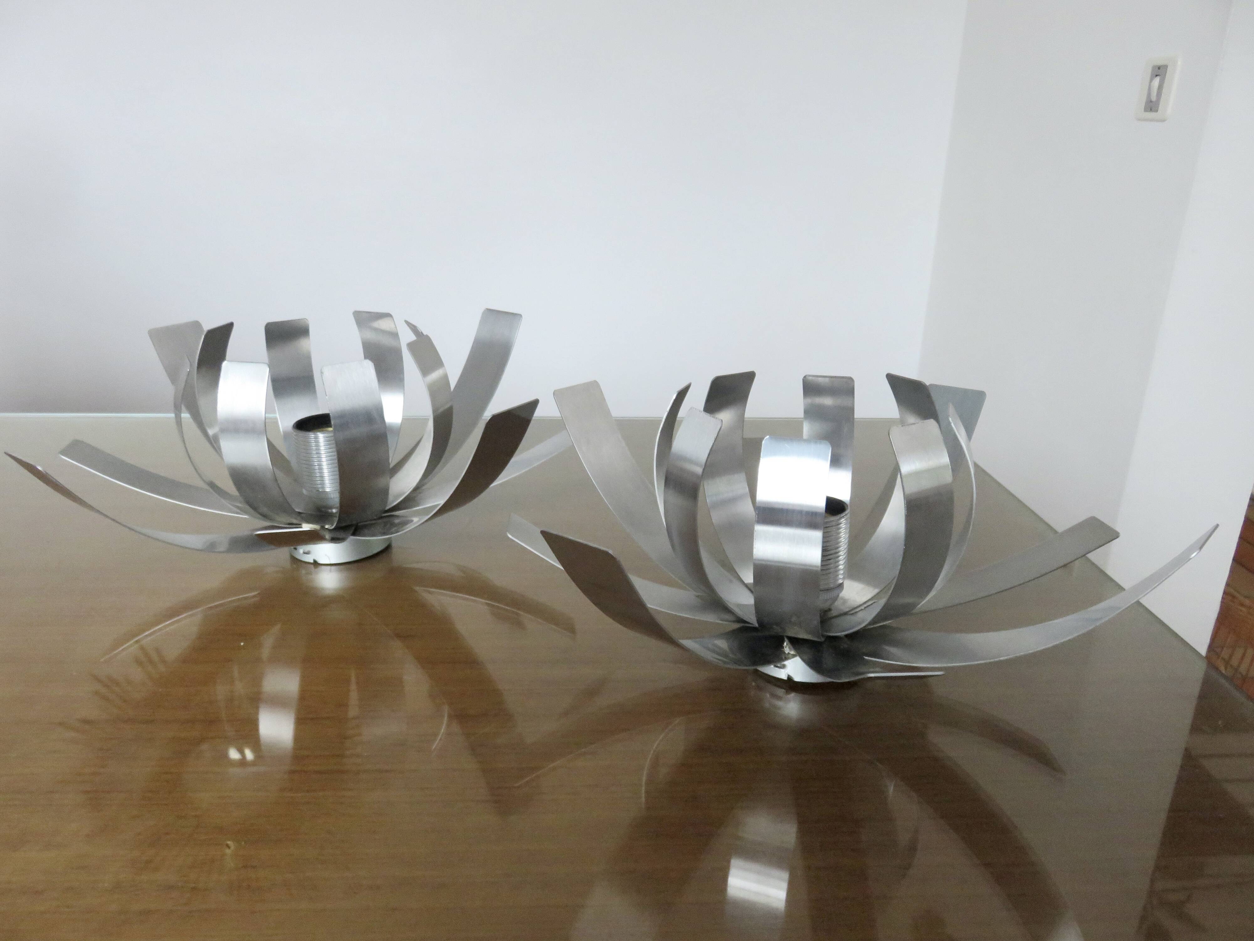 Pair of flower sconces by Jocelyne Trocmé for OXAR 1970