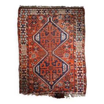 Tapis Antique Shiraz en Laine, Début du XXe Siècle, Élégance Historique
