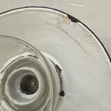 Glass industrial hanging lamp