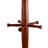 Teak coat rack