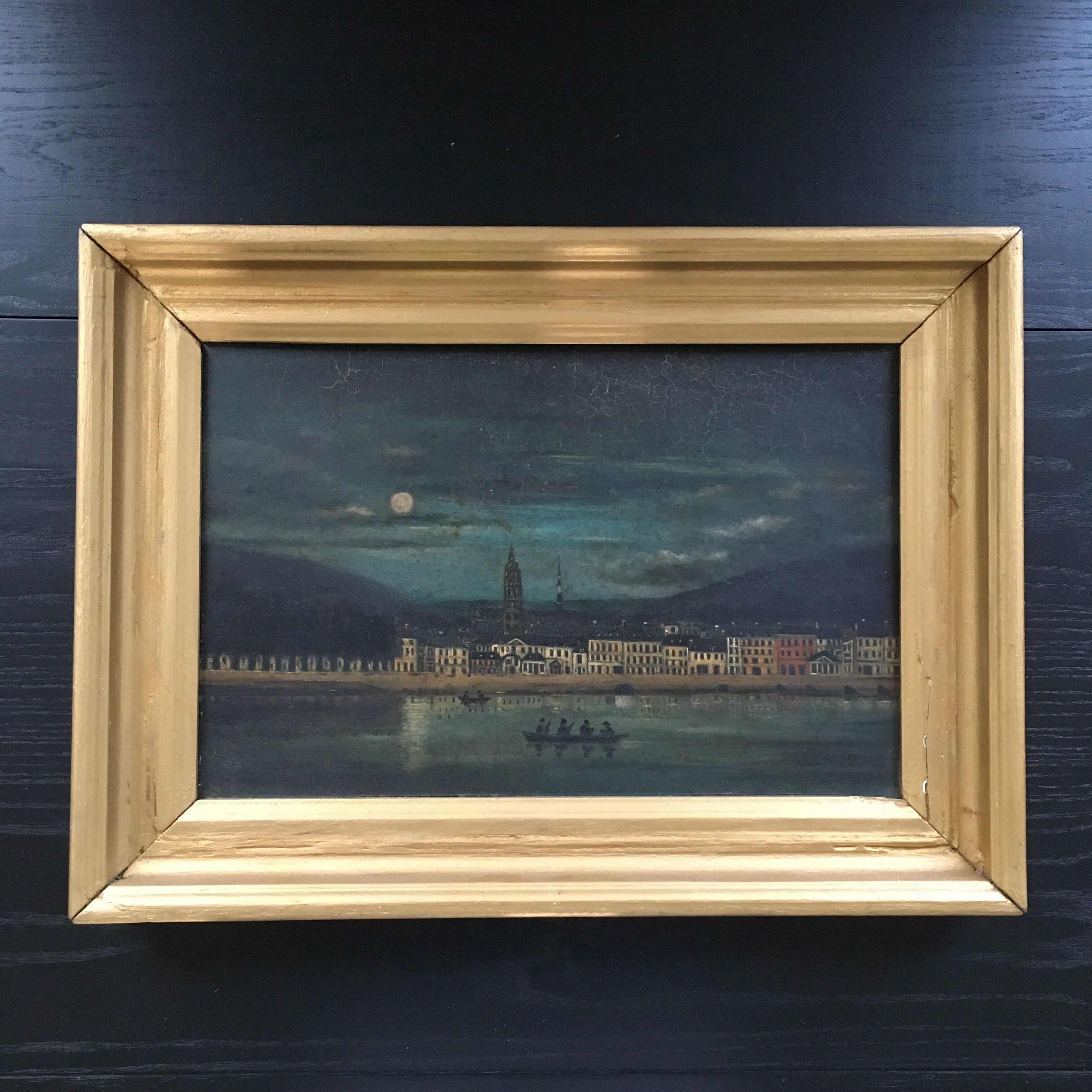 Ancient Moon painting on the lagoon